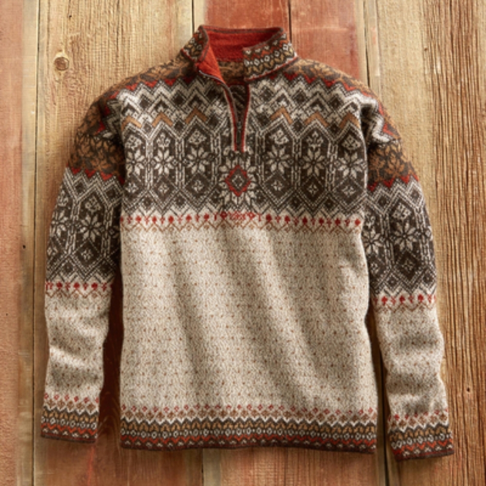 NOVICA 100% Alpaca Quarter Zip Sweater